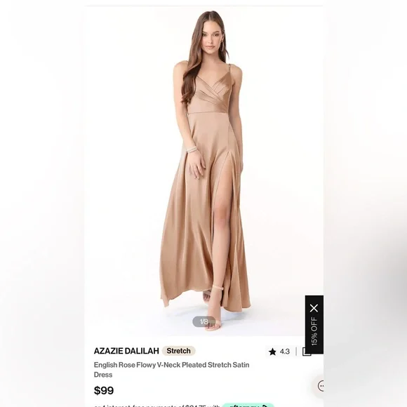 Azazie | Dresses | Azazie Dalilah English Rose Flowy Vneck Pleated Stretch Satin Dress | Poshmark Azazie | Dresses | Azazie Dalilah English Rose Flowy Vneck Pleated Stretch Satin Dress | Poshmark